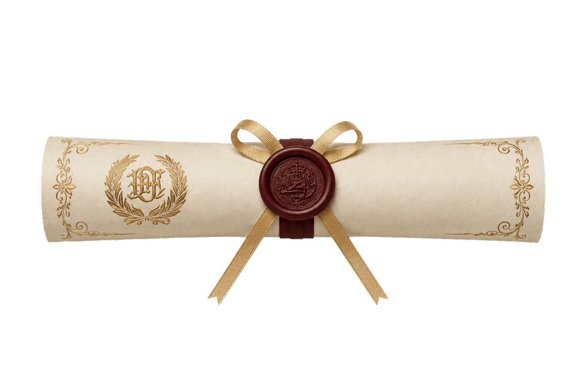 Rolled scroll — open résumé